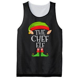 Funny Christmas Matching Family Elf Pajama The Chef Elf Mesh Reversible Basketball Jersey Tank