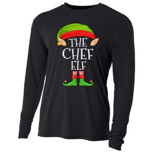 Funny Christmas Matching Family Elf Pajama The Chef Elf Cooling Performance Long Sleeve Crew