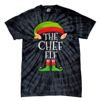 Funny Christmas Matching Family Elf Pajama The Chef Elf Tie-Dye T-Shirt