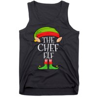 Funny Christmas Matching Family Elf Pajama The Chef Elf Tank Top