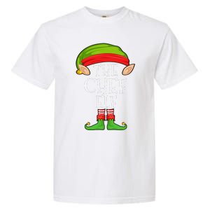 Funny Christmas Matching Family Elf Pajama The Chef Elf Garment-Dyed Heavyweight T-Shirt