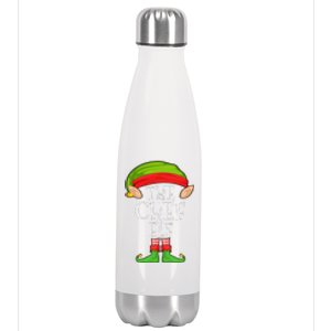 Funny Christmas Matching Family Elf Pajama The Chef Elf Stainless Steel Insulated Water Bottle