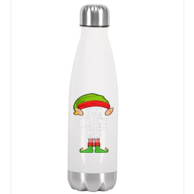 Funny Christmas Matching Family Elf Pajama The Chef Elf Stainless Steel Insulated Water Bottle