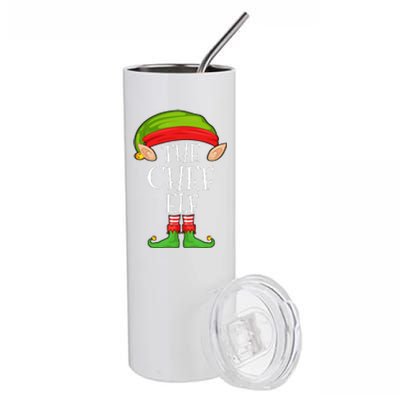 Funny Christmas Matching Family Elf Pajama The Chef Elf Stainless Steel Tumbler