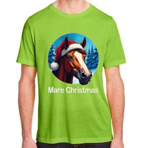 Funny Christmas Mare Horseback Riding Horse Lover Equestrian Adult ChromaSoft Performance T-Shirt