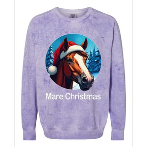 Funny Christmas Mare Horseback Riding Horse Lover Equestrian Colorblast Crewneck Sweatshirt