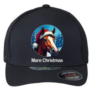 Funny Christmas Mare Horseback Riding Horse Lover Equestrian Flexfit Unipanel Trucker Cap