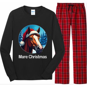 Funny Christmas Mare Horseback Riding Horse Lover Equestrian Long Sleeve Pajama Set