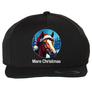 Funny Christmas Mare Horseback Riding Horse Lover Equestrian Wool Snapback Cap