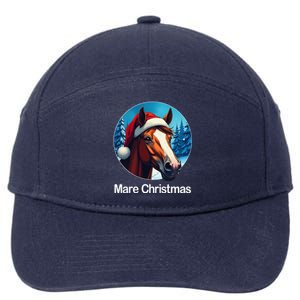 Funny Christmas Mare Horseback Riding Horse Lover Equestrian 7-Panel Snapback Hat