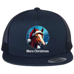 Funny Christmas Mare Horseback Riding Horse Lover Equestrian Flat Bill Trucker Hat