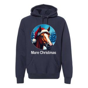 Funny Christmas Mare Horseback Riding Horse Lover Equestrian Premium Hoodie