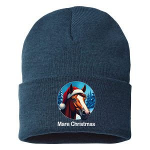 Funny Christmas Mare Horseback Riding Horse Lover Equestrian Sustainable Knit Beanie