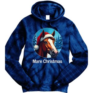 Funny Christmas Mare Horseback Riding Horse Lover Equestrian Tie Dye Hoodie