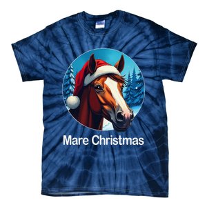 Funny Christmas Mare Horseback Riding Horse Lover Equestrian Tie-Dye T-Shirt