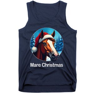 Funny Christmas Mare Horseback Riding Horse Lover Equestrian Tank Top