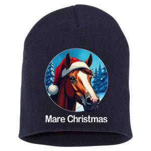 Funny Christmas Mare Horseback Riding Horse Lover Equestrian Short Acrylic Beanie