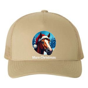 Funny Christmas Mare Horseback Riding Horse Lover Equestrian Yupoong Adult 5-Panel Trucker Hat