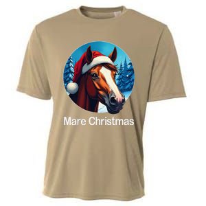 Funny Christmas Mare Horseback Riding Horse Lover Equestrian Cooling Performance Crew T-Shirt