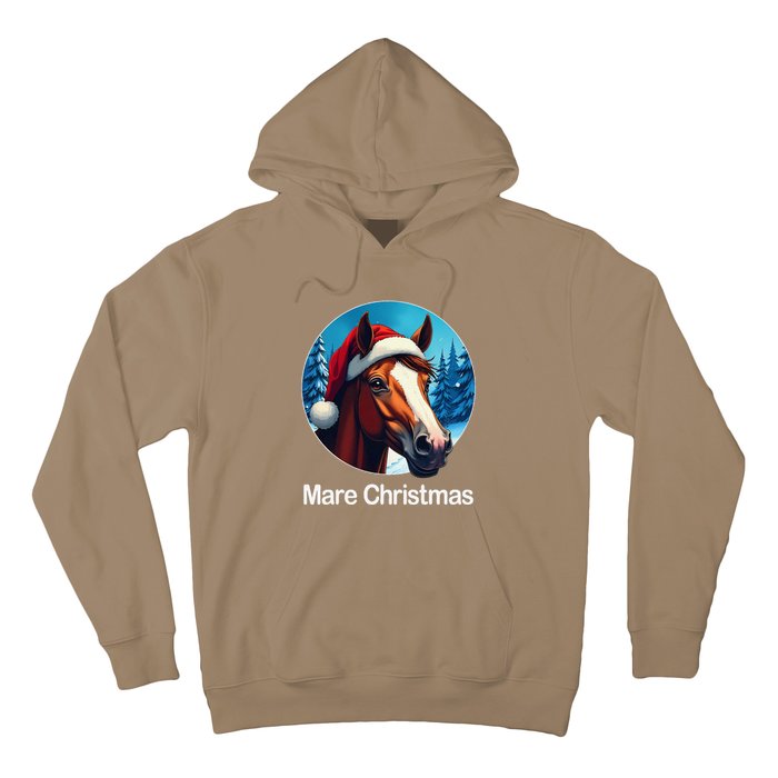 Funny Christmas Mare Horseback Riding Horse Lover Equestrian Hoodie