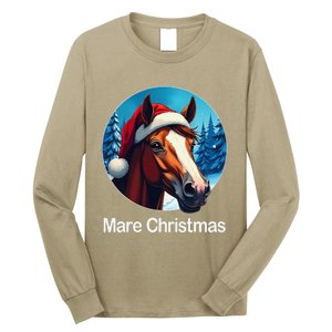 Funny Christmas Mare Horseback Riding Horse Lover Equestrian Long Sleeve Shirt