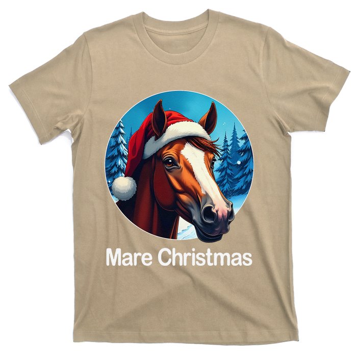 Funny Christmas Mare Horseback Riding Horse Lover Equestrian T-Shirt