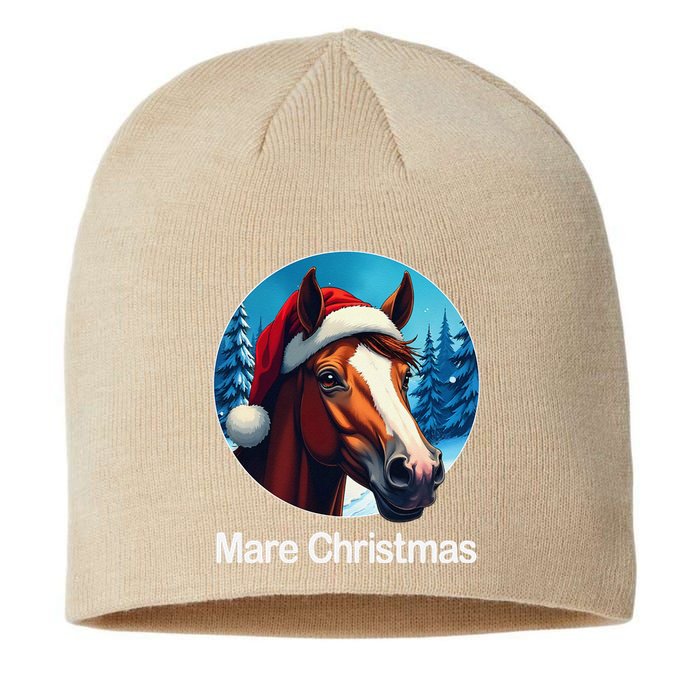 Funny Christmas Mare Horseback Riding Horse Lover Equestrian Sustainable Beanie