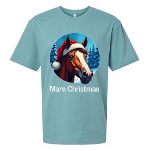 Funny Christmas Mare Horseback Riding Horse Lover Equestrian Sueded Cloud Jersey T-Shirt