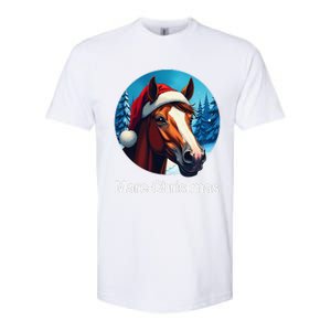 Funny Christmas Mare Horseback Riding Horse Lover Equestrian Softstyle CVC T-Shirt