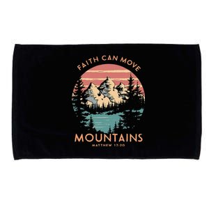 Faith Can Move Mountains Religious Christian Camping Gift Microfiber Hand Towel