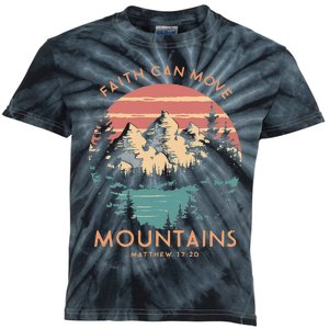 Faith Can Move Mountains Religious Christian Camping Gift Kids Tie-Dye T-Shirt