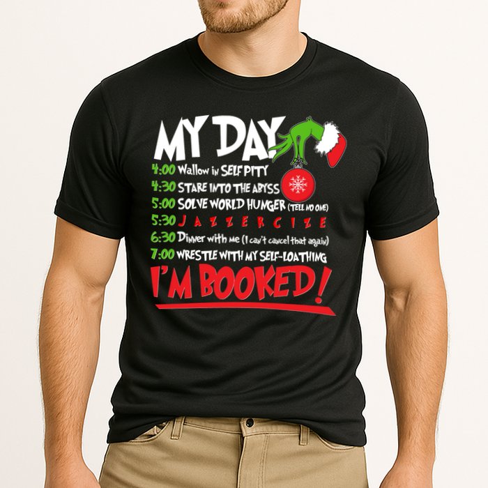 Funny Christmas My Day Im Booked Cooling Performance Crew T-Shirt