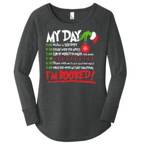 Funny Christmas My Day Im Booked Women's Perfect Tri Tunic Long Sleeve Shirt