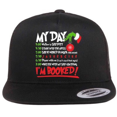 Funny Christmas My Day Im Booked Flatbill Hat