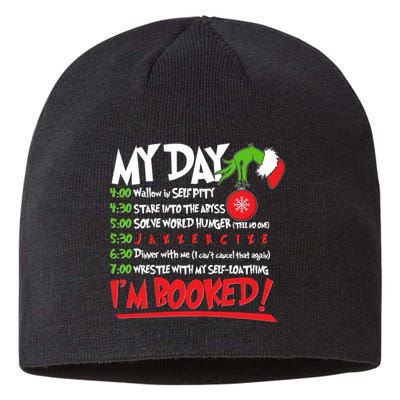 Funny Christmas My Day Im Booked Sustainable Beanie
