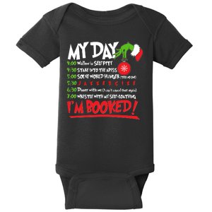 Funny Christmas My Day Im Booked Baby Bodysuit