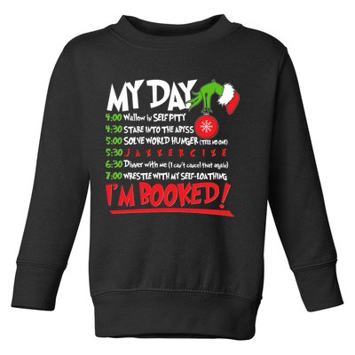 Funny Christmas My Day Im Booked Toddler Sweatshirt