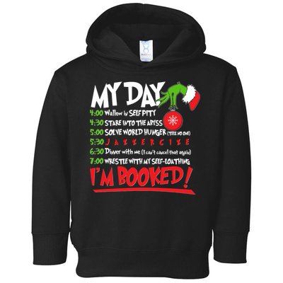 Funny Christmas My Day Im Booked Toddler Hoodie