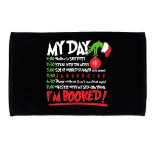 Funny Christmas My Day Im Booked Microfiber Hand Towel