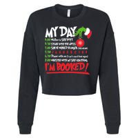 Funny Christmas My Day Im Booked Cropped Pullover Crew