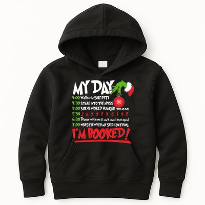 Funny Christmas My Day Im Booked Kids Hoodie