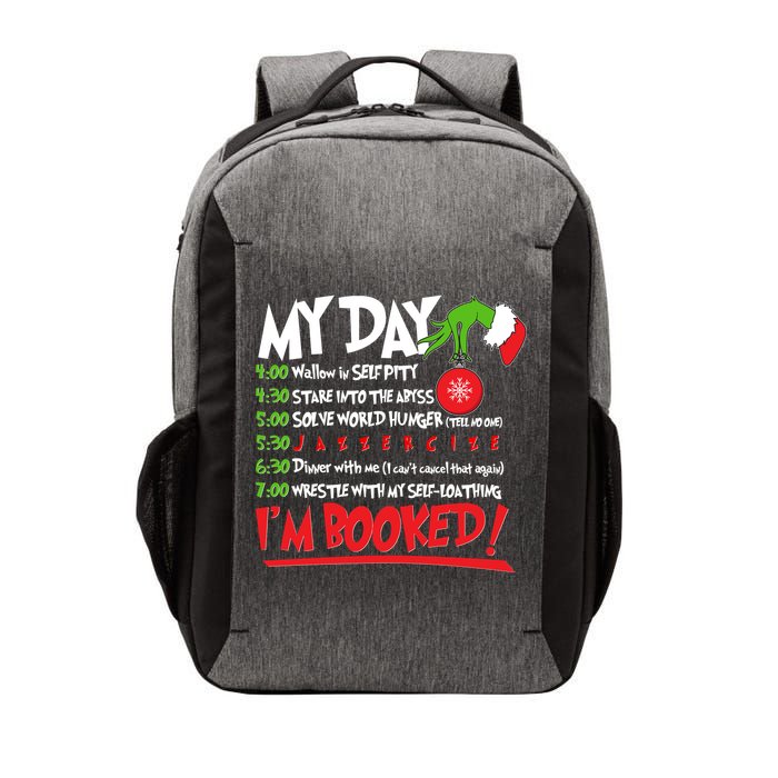 Funny Christmas My Day Im Booked Vector Backpack