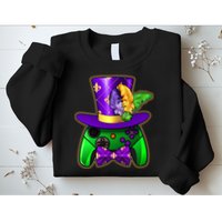 Funny Cool Mardi Gras Video Game Controller Gamer Sweatshirt