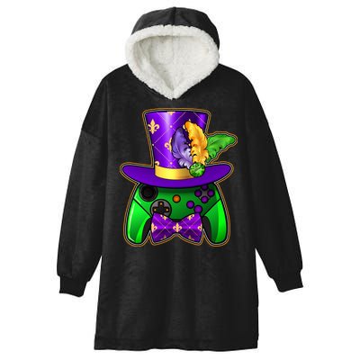 Funny Cool Mardi Gras Video Game Controller Gamer Hooded Wearable Blanket
