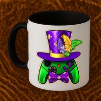 Funny Cool Mardi Gras Video Game Controller Gamer Mug