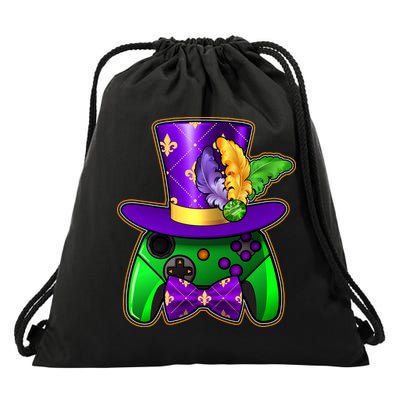 Funny Cool Mardi Gras Video Game Controller Gamer Drawstring Bag