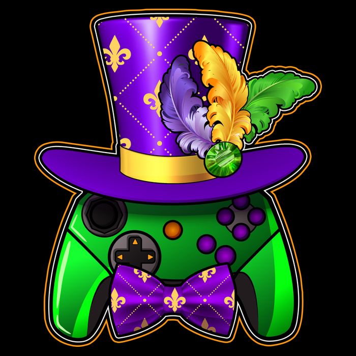 Funny Cool Mardi Gras Video Game Controller Gamer Drawstring Bag