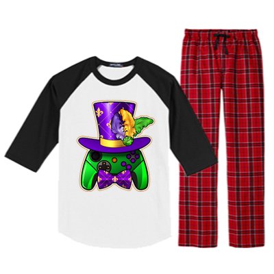 Funny Cool Mardi Gras Video Game Controller Gamer Raglan Sleeve Pajama Set