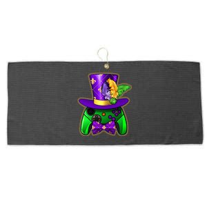 Funny Cool Mardi Gras Video Game Controller Gamer Large Microfiber Waffle Golf Towel