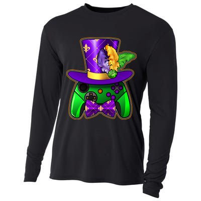 Funny Cool Mardi Gras Video Game Controller Gamer Cooling Performance Long Sleeve Crew